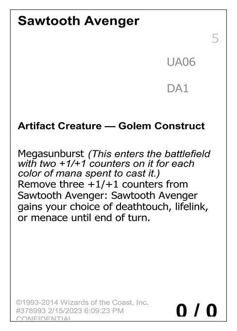Sawtooth Avenger — Unknown Event UA06b