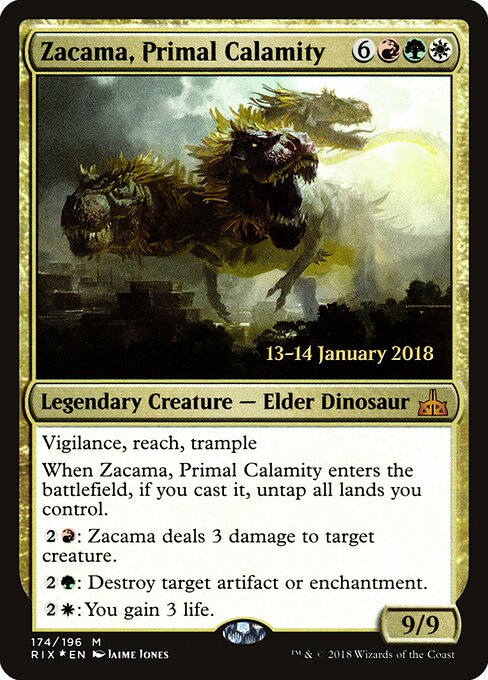 Zacama, Calamidade Primordial — Rivals of Ixalan Promos 174s