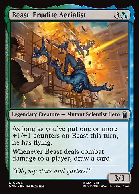 Beast, Erudite Aerialist — Marvel Super Heroes 206