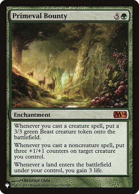 Recompensa Primordial — The List M14-190