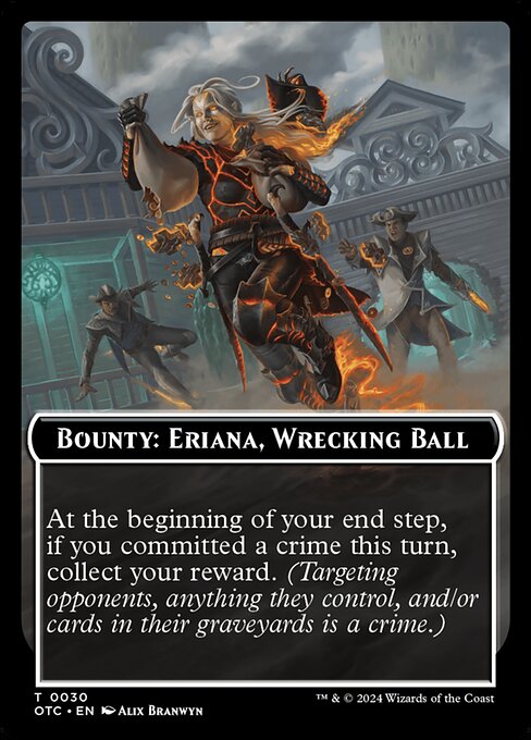 Bounty: Eriana, Wrecking Ball — Outlaws of Thunder Junction Commander Tokens 30