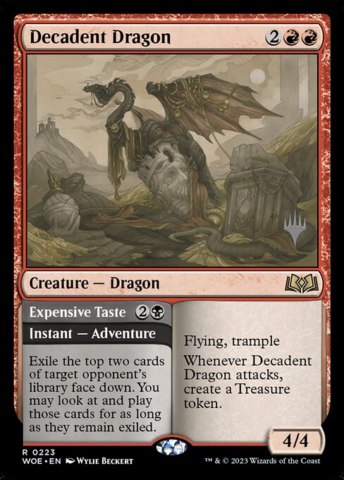 Dragão Decadente // Gosto Refinado — Wilds of Eldraine Promos 223p