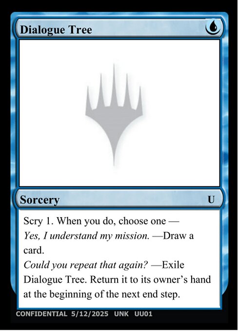 Dialogue Tree — Unknown Event UU01