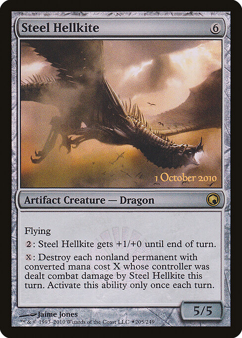 Dragão Avérneo de Aço — Scars of Mirrodin Promos 205★