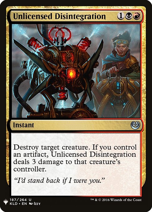 Desintegração Ilícita — The List KLD-187