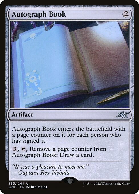 Autograph Book — Unfinity 183