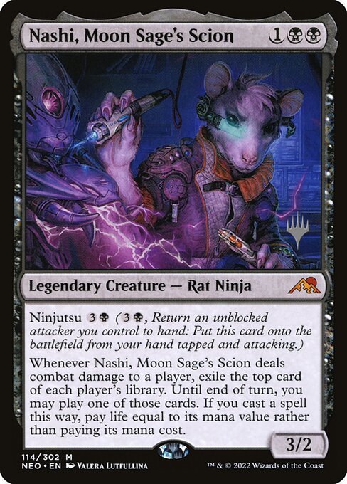 Nashi, Herdeiro da Sábia da Lua — Kamigawa: Neon Dynasty Promos 114p