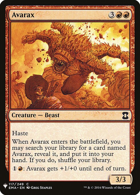 Avarax — The List EMA-117