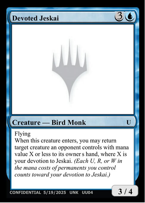 Devoted Jeskai — Unknown Event UU04b
