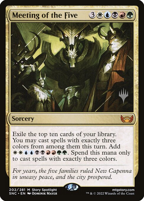 Reunião dos Cinco — Streets of New Capenna Promos 202p