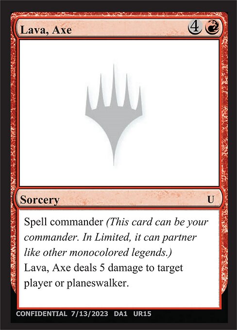 Lava, Axe — Unknown Event UR15