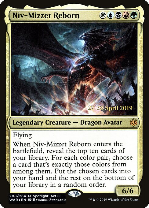 Niv-Mizzet Renascido — War of the Spark Promos 208s