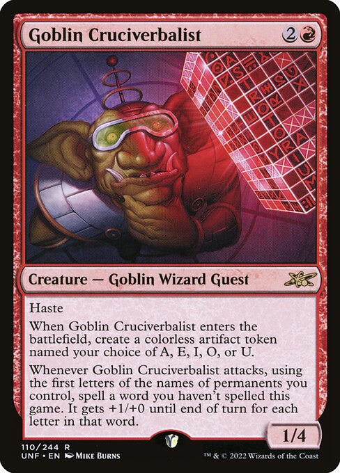 Goblin Cruciverbalist — Unfinity 110