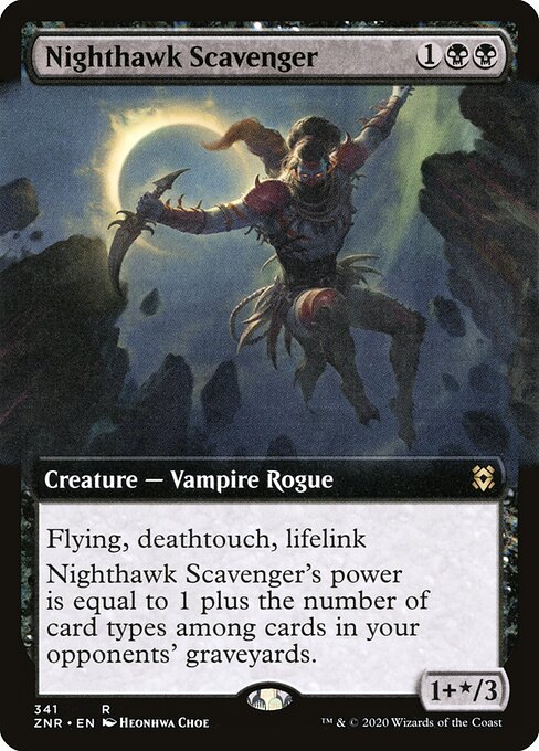 Necrófago Falcão da Noite — Zendikar Rising 341