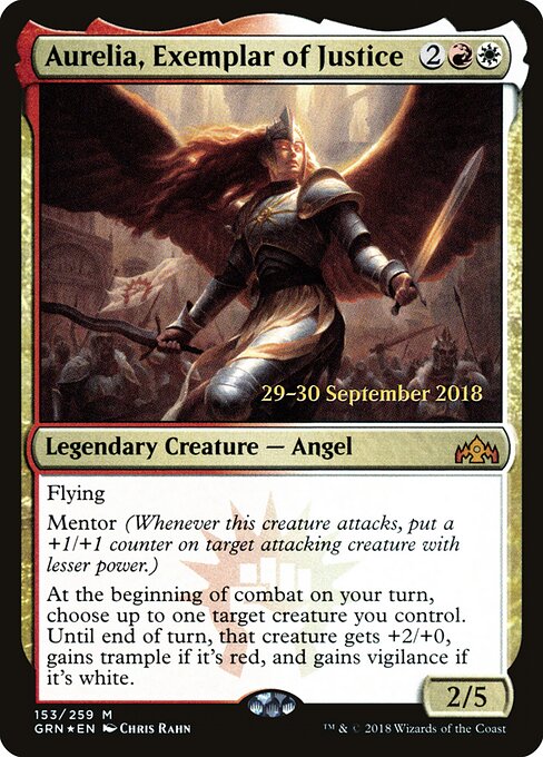 Aurélia, Exemplo da Justiça — Guilds of Ravnica Promos 153s