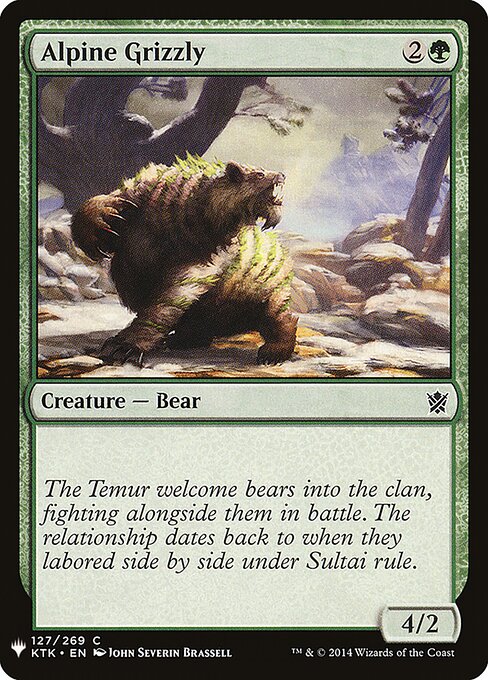 Urso Pardo Alpino — The List KTK-127