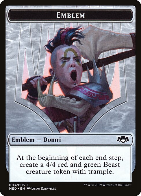 Domri, Chaos Bringer Emblem — Mythic Edition Tokens R3