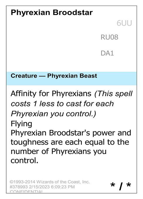 Phyrexian Broodstar — Unknown Event RU08