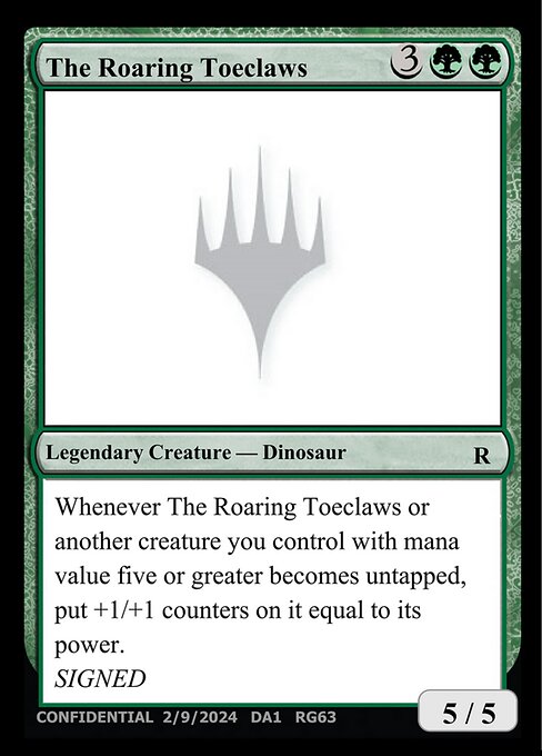 The Roaring Toeclaws — Unknown Event RG63