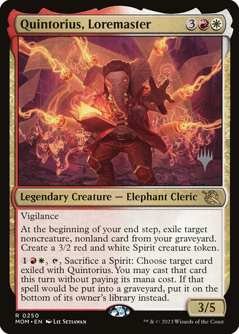 Quintorius, Mestre do Saber — March of the Machine Promos 250p