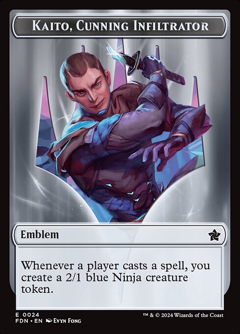 Kaito, Cunning Infiltrator Emblem — Foundations Tokens 24