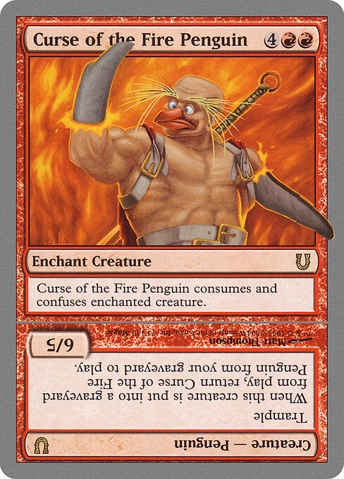 Curse of the Fire Penguin // Curse of the Fire Penguin Creature — Unhinged 73