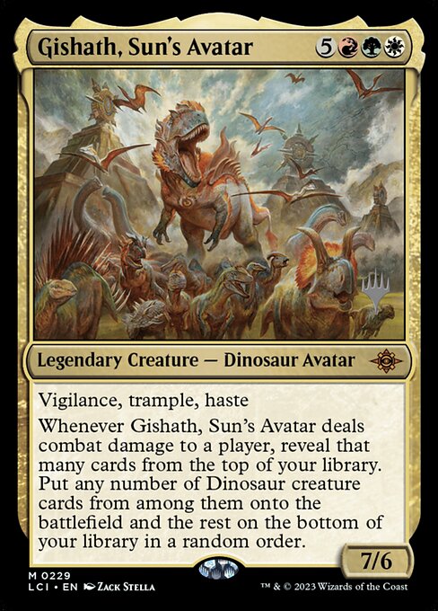 Gishath, Avatar do Sol — The Lost Caverns of Ixalan Promos 229p