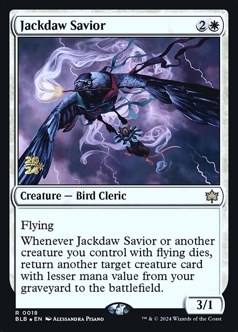 Jackdaw Savior — Bloomburrow Promos 18s