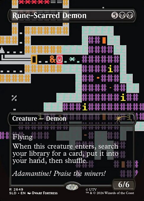 Demônio das Cicatrizes Rúnicas — Secret Lair Drop 2649