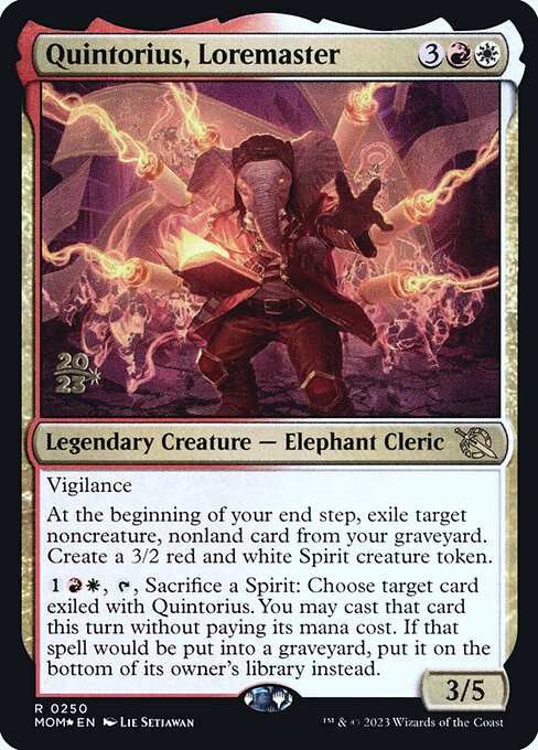 Quintorius, Mestre do Saber — March of the Machine Promos 250s