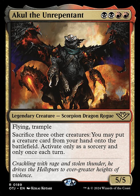 Akul, o Impenitente — Outlaws of Thunder Junction Promos 189p
