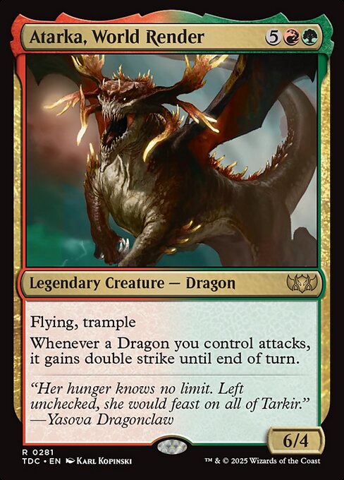 Atarka, Dissolvedora de Mundos — Tarkir: Dragonstorm Commander 281