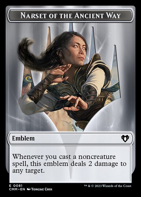 Narset of the Ancient Way Emblem — Commander Masters Tokens 81