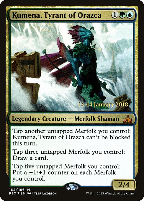 Kumena, Tirano de Orazca — Rivals of Ixalan Promos 162s