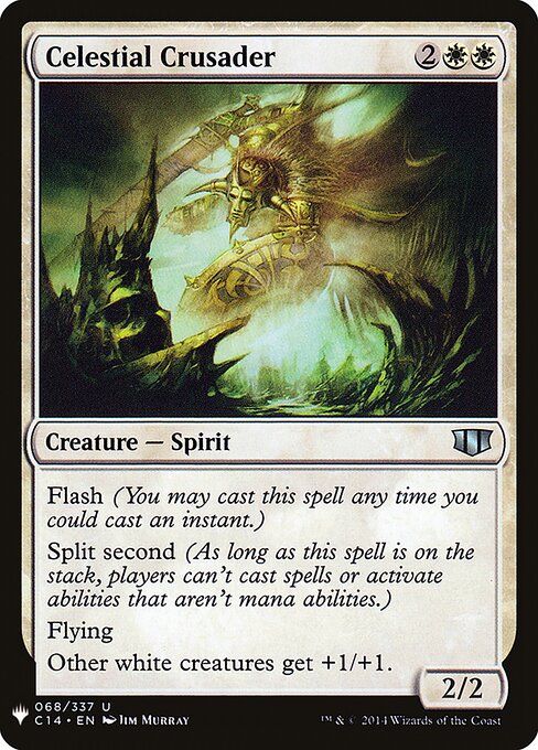 Cruzado Celestial — The List C14-68