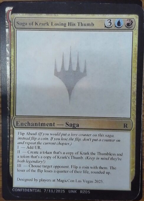 Saga of Krark Losing His Thumb — Unknown Event RZ05m