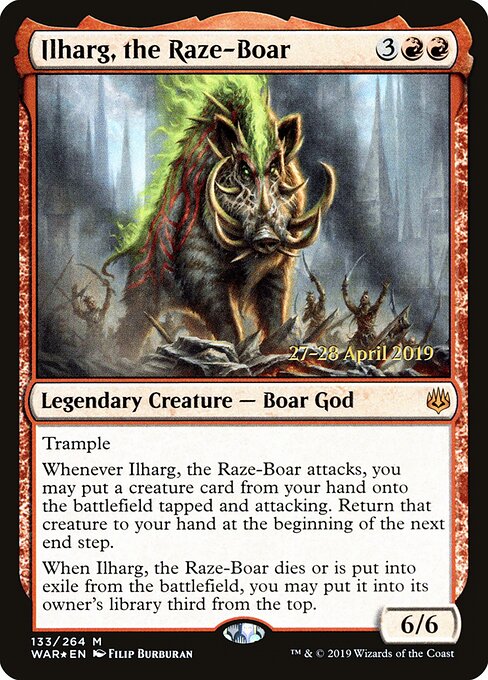 Ilharg, o Javali Arrasador — War of the Spark Promos 133s