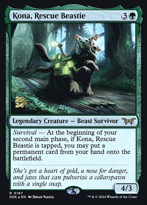 Kona, Rescue Beastie — Duskmourn: House of Horror Promos 187s