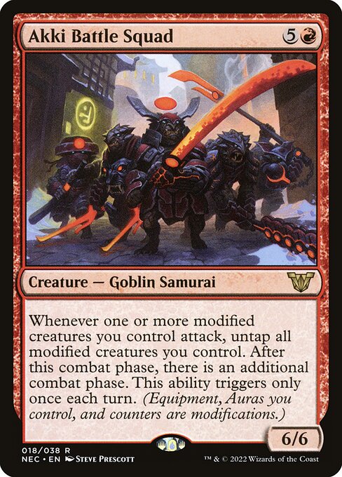 Esquadrão de Batalha Akki — Neon Dynasty Commander 18