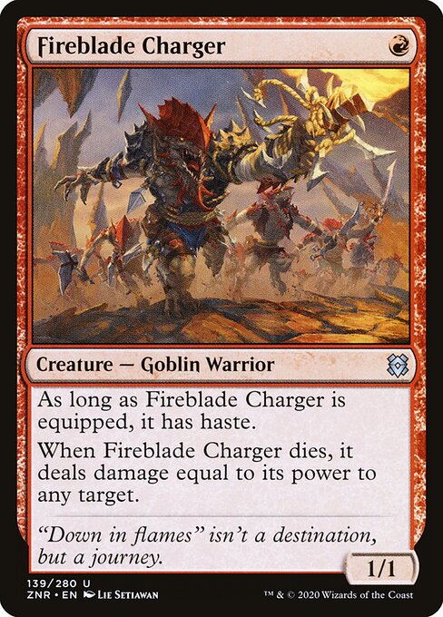 Atacante de Lâmina Flamejante — Zendikar Rising 139