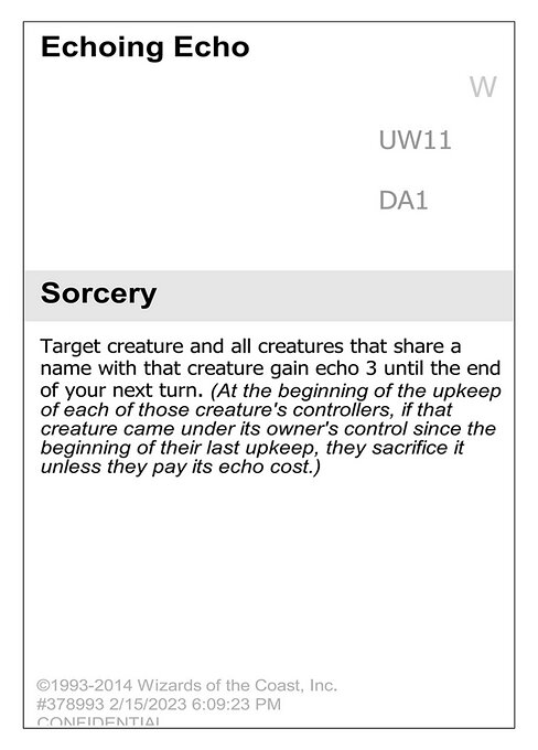 Echoing Echo — Unknown Event UW11