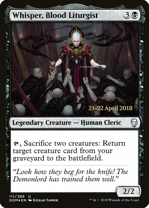 Sussurro, Liturgista do Sangue — Dominaria Promos 111s