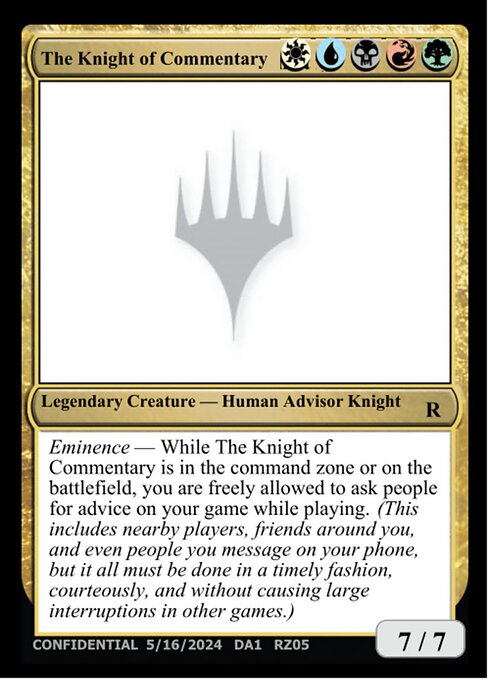 The Knight of Commentary — Unknown Event RZ05d
