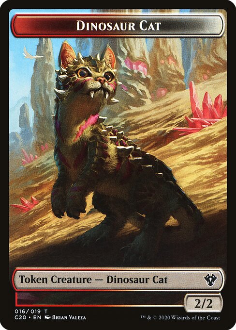 Dinosaur Cat — Commander 2020 Tokens 16