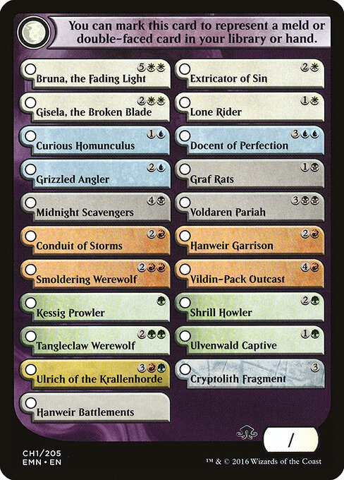 Eldritch Moon Checklist — Eldritch Moon Tokens CH1