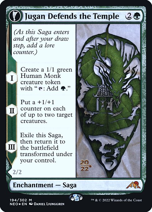 Jugan Defends the Temple — Kamigawa: Neon Dynasty Promos 194s