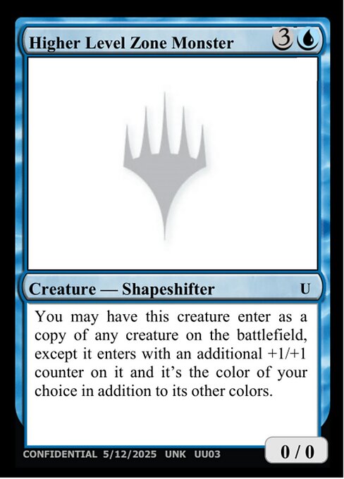 Higher Level Zone Monster — Unknown Event UU03d