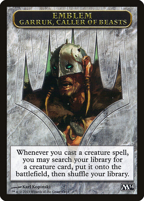 Garruk, Caller of Beasts Emblem — Magic 2014 Tokens 13