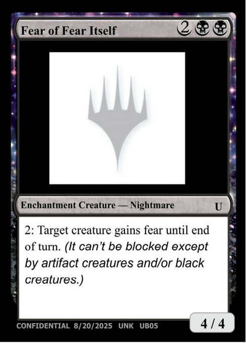 Fear of Fear Itself — Unknown Event UB05a