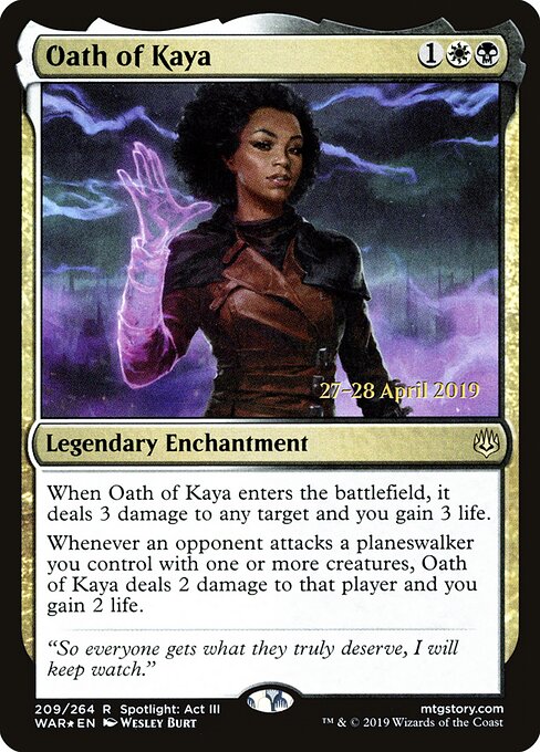 Juramento de Kaya — War of the Spark Promos 209s